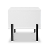 Axton 1 Drawer Bedside White Matt from Roseland Furniture