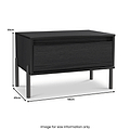 Axton 1 Drawer Wide Bedside Black Ash from Roseland 