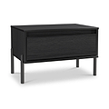 Axton1 Drawer Wide Bedside Black Ash from Roseland Furniture