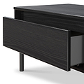 Axton1 Drawer Wide Bedside Black Ash from Roseland Furniture