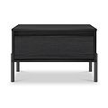 Axton1 Drawer Wide Bedside Black Ash from Roseland Furniture