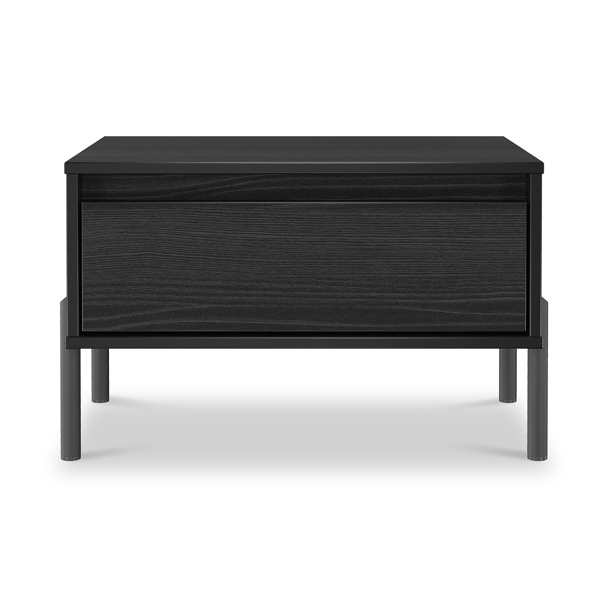 Axton1 Drawer Wide Bedside Black Ash from Roseland Furniture