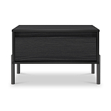 Axton1 Drawer Wide Bedside Black Ash from Roseland Furniture