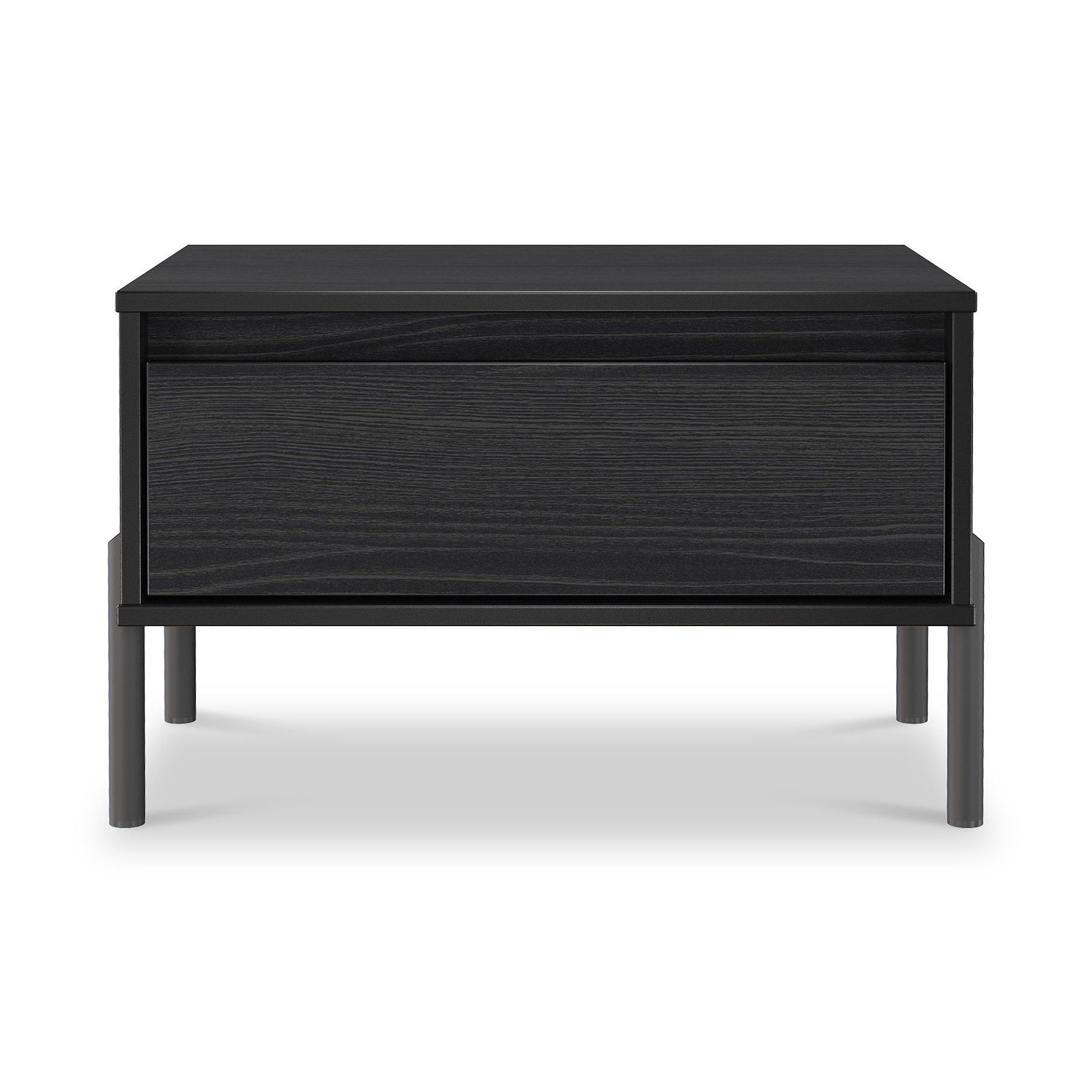 Axton1 Drawer Wide Bedside Black Ash from Roseland Furniture