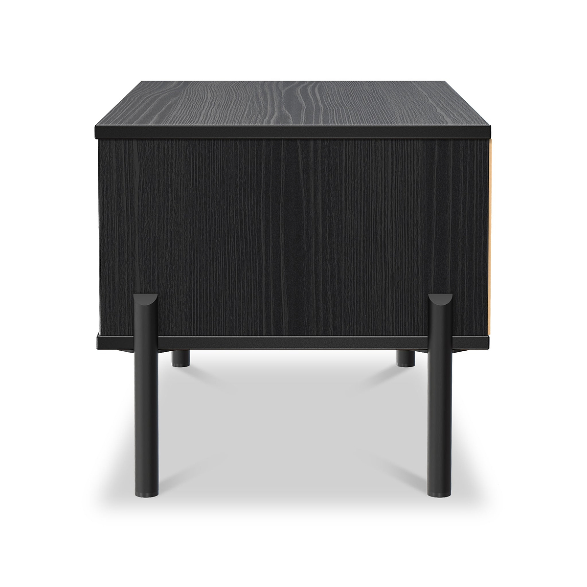 Axton1 Drawer Wide Bedside Black Ash from Roseland Furniture