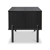 Axton1 Drawer Wide Bedside Black Ash from Roseland Furniture
