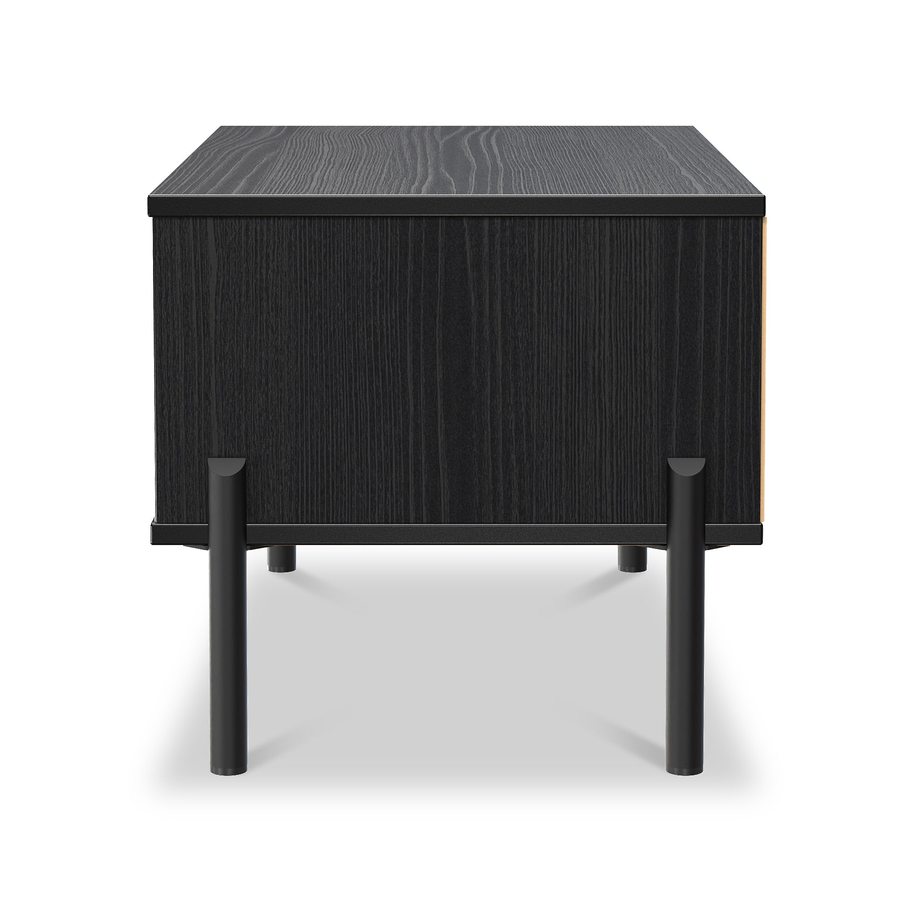 Axton1 Drawer Wide Bedside Black Ash from Roseland Furniture