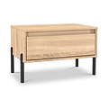 Axton1 Drawer Wide Bedside Oak from Roseland Furniture