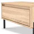 Axton1 Drawer Wide Bedside Oak from Roseland Furniture