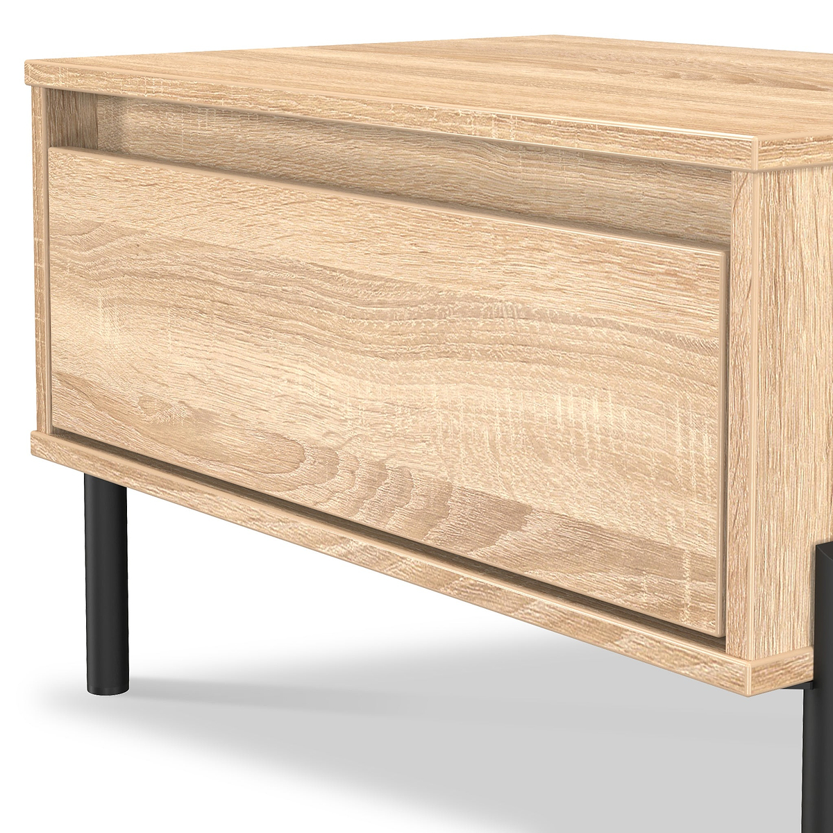 Axton1 Drawer Wide Bedside Oak from Roseland Furniture