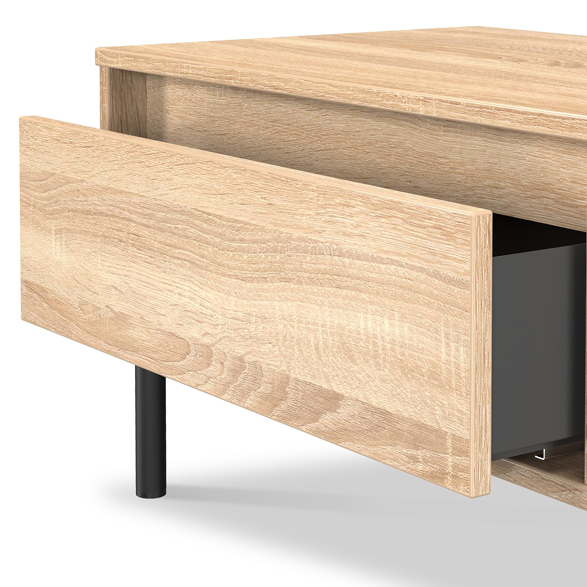 Axton1 Drawer Wide Bedside Oak from Roseland Furniture