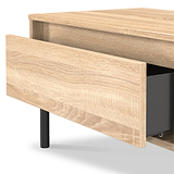 Axton1 Drawer Wide Bedside Oak from Roseland Furniture