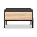 Axton1 Drawer Wide Bedside Oak Graphite from Roseland Furniture