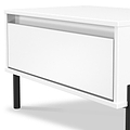 Axton1 Drawer Wide Bedside White Matt from Roseland Furniture