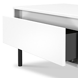 Axton1 Drawer Wide Bedside White Matt from Roseland Furniture