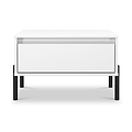 Axton1 Drawer Wide Bedside White Matt from Roseland Furniture