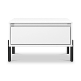 Axton1 Drawer Wide Bedside White Matt from Roseland Furniture