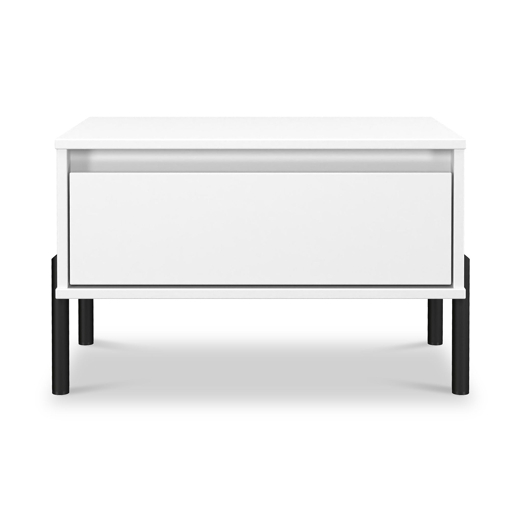Axton1 Drawer Wide Bedside White Matt from Roseland Furniture