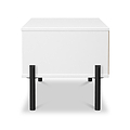 Axton1 Drawer Wide Bedside White Matt from Roseland Furniture