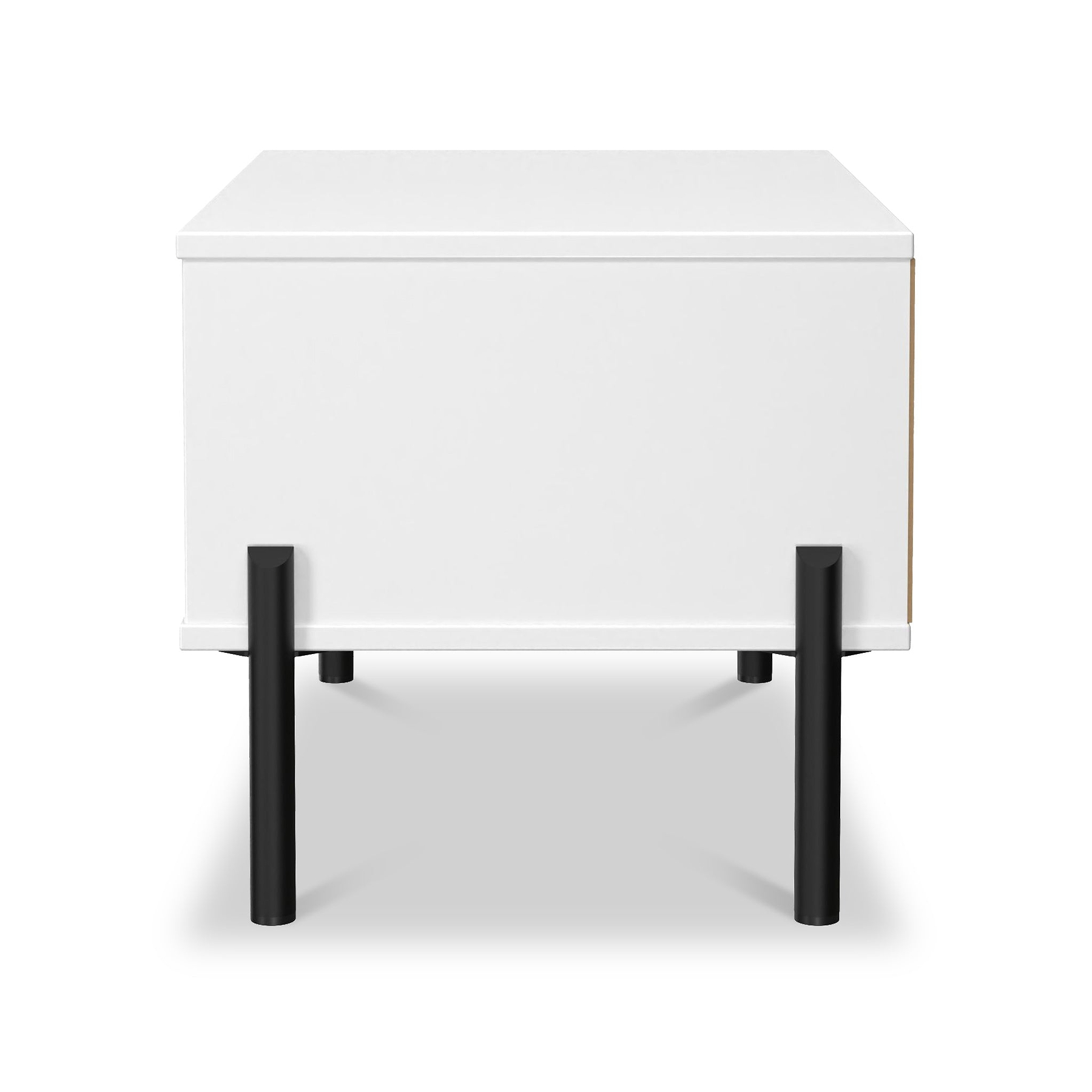 Axton1 Drawer Wide Bedside White Matt from Roseland Furniture