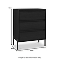 Axton 3 Drawer Compact Chest Black Ash from Roseland 