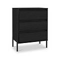Axton 3 Drawer Compact Chest Black Ash from Roseland Furniture