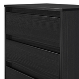 Axton 3 Drawer Compact Chest Black Ash from Roseland Furniture
