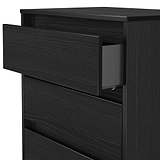 Axton 3 Drawer Compact Chest Black Ash from Roseland Furniture