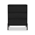 Axton 3 Drawer Compact Chest Black Ash from Roseland Furniture