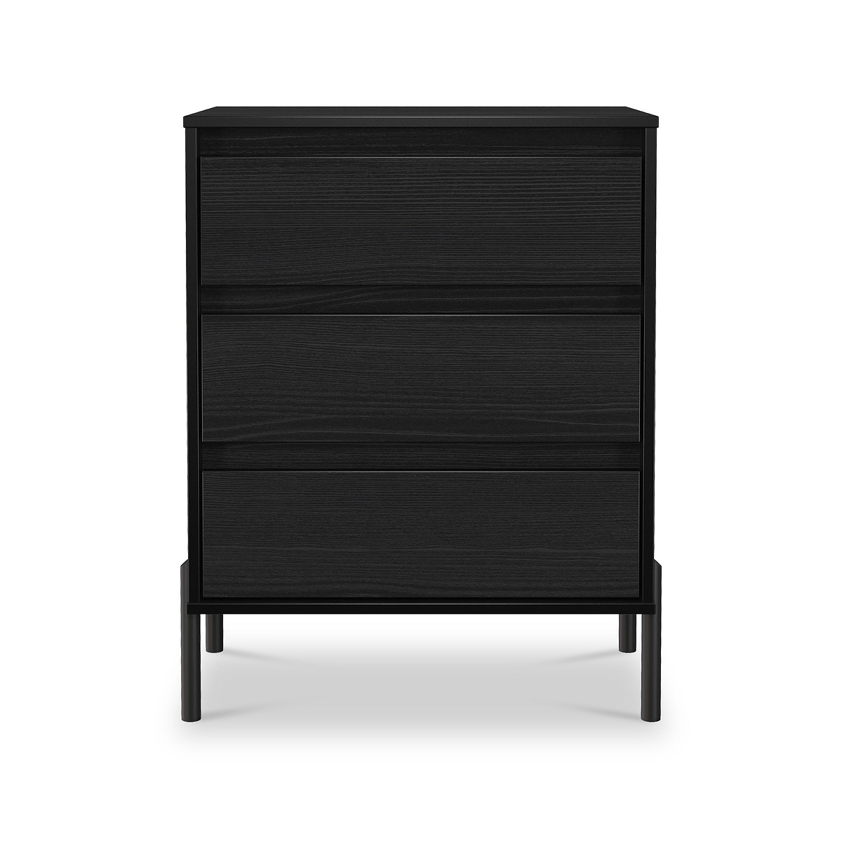 Axton 3 Drawer Compact Chest Black Ash from Roseland Furniture
