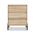 Axton 3 Drawer Compact Chest Oak from Roseland Furniture