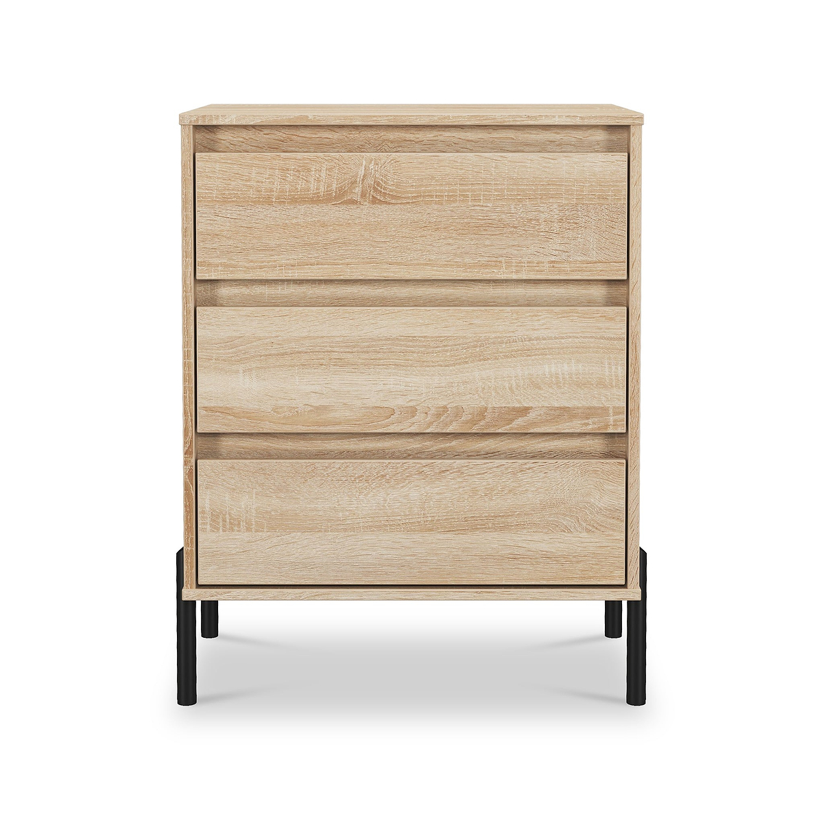 Axton 3 Drawer Compact Chest Oak from Roseland Furniture