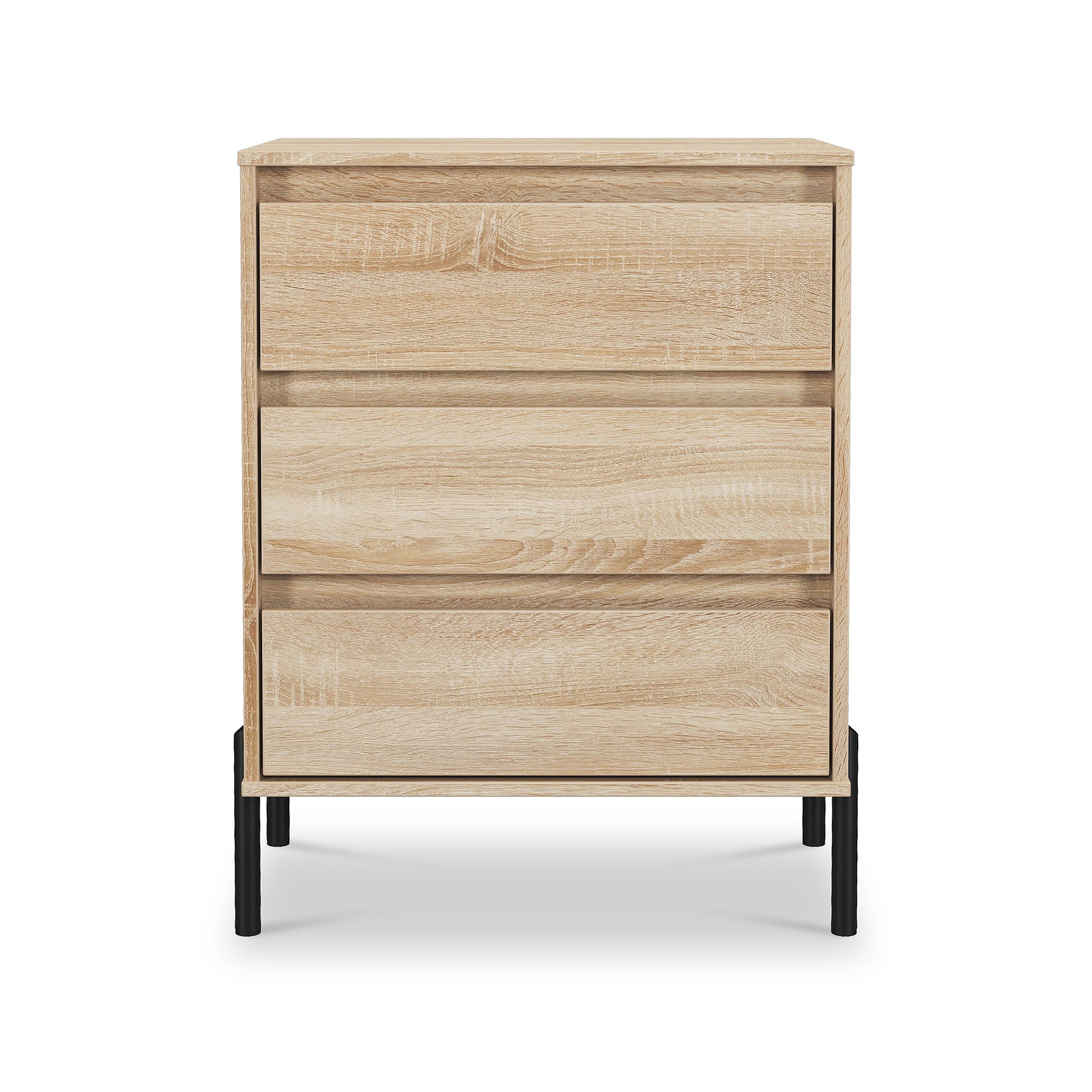Axton 3 Drawer Compact Chest Oak from Roseland Furniture