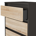 Axton 3 Drawer Compact Chest Oak Graphite from Roseland Furniture