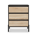 Axton 3 Drawer Compact Chest Oak Graphite from Roseland Furniture