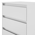 Axton 3 Drawer Compact Chest White Matt from Roseland Furniture