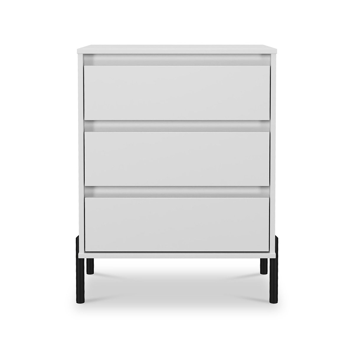 Axton 3 Drawer Compact Chest White Matt from Roseland Furniture