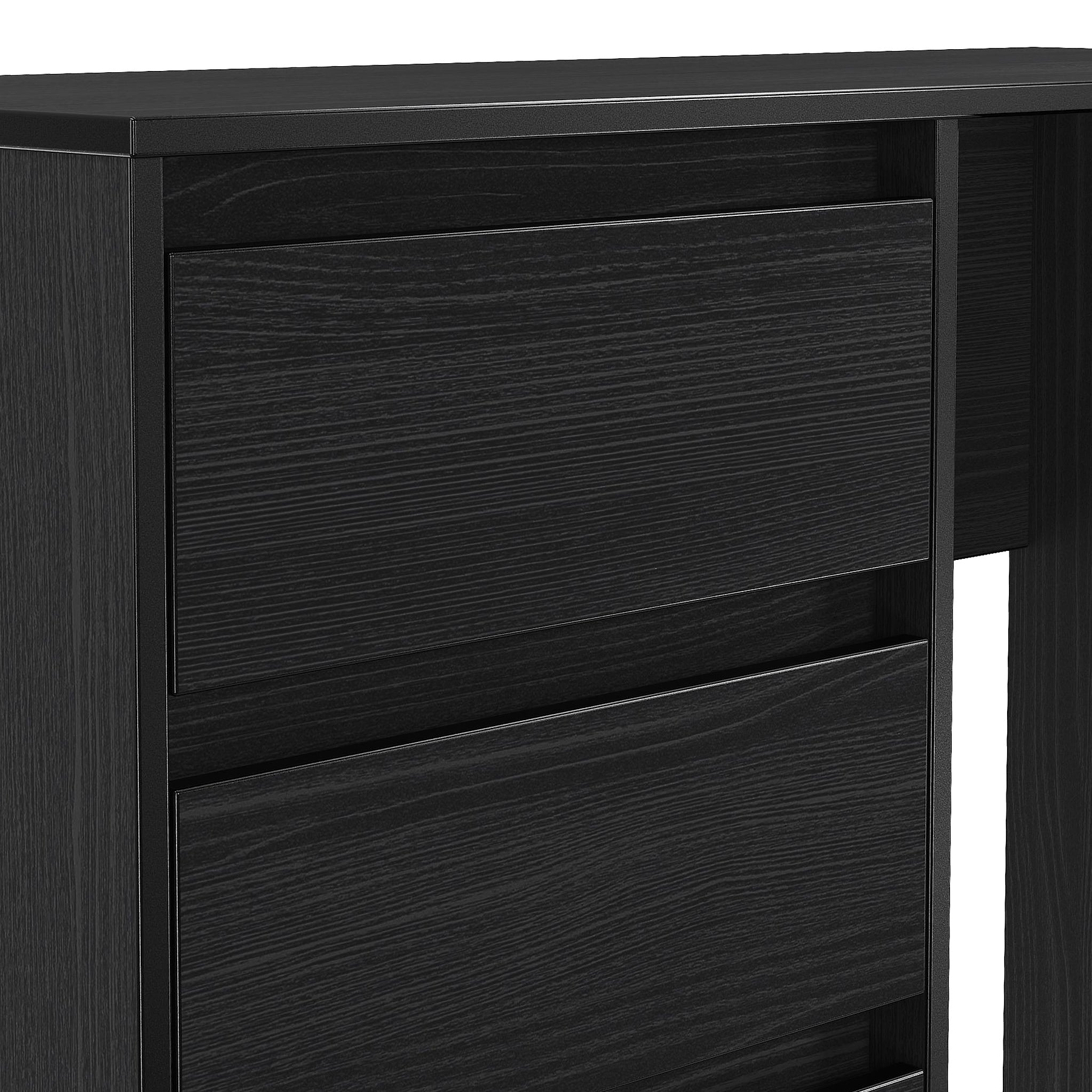 Axton 4 Drawer Dressing Table Black Ash from Roseland Furniture