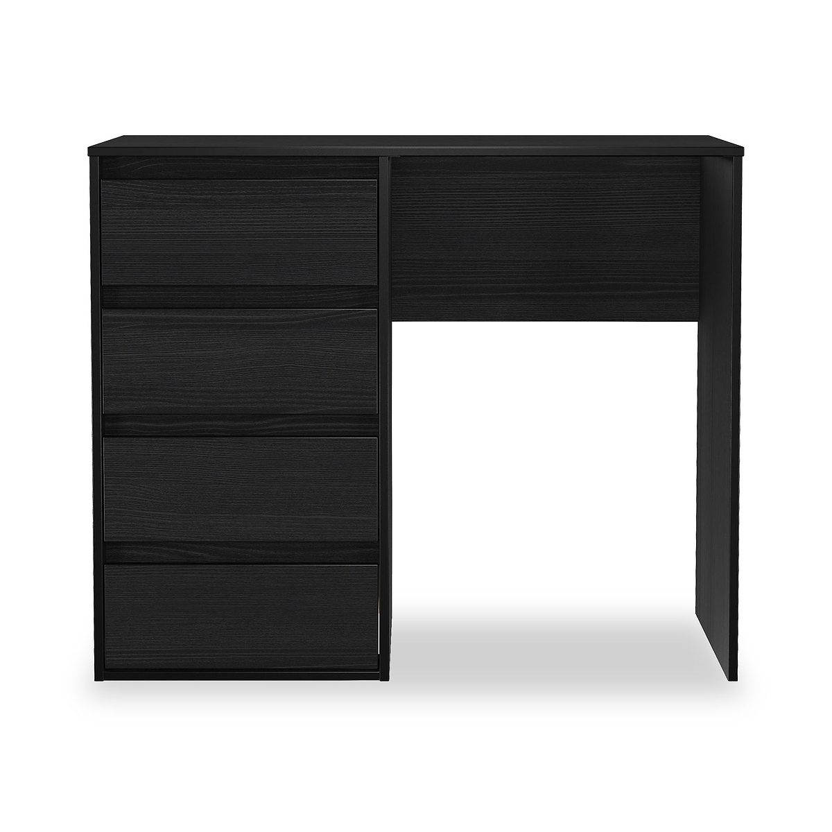Axton 4 Drawer Dressing Table Black Ash from Roseland Furniture
