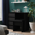 Axton 4 Drawer Dressing Table Black Ash from Roseland Furniture