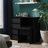 Axton 4 Drawer Dressing Table Black Ash from Roseland Furniture