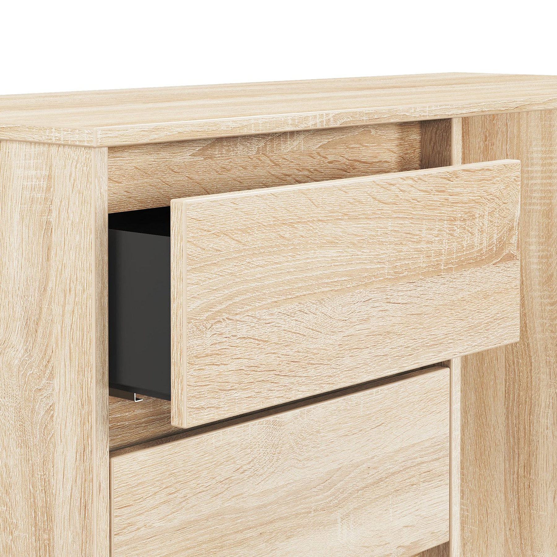 Axton 4 Drawer Dressing Table Oak from Roseland Furniture