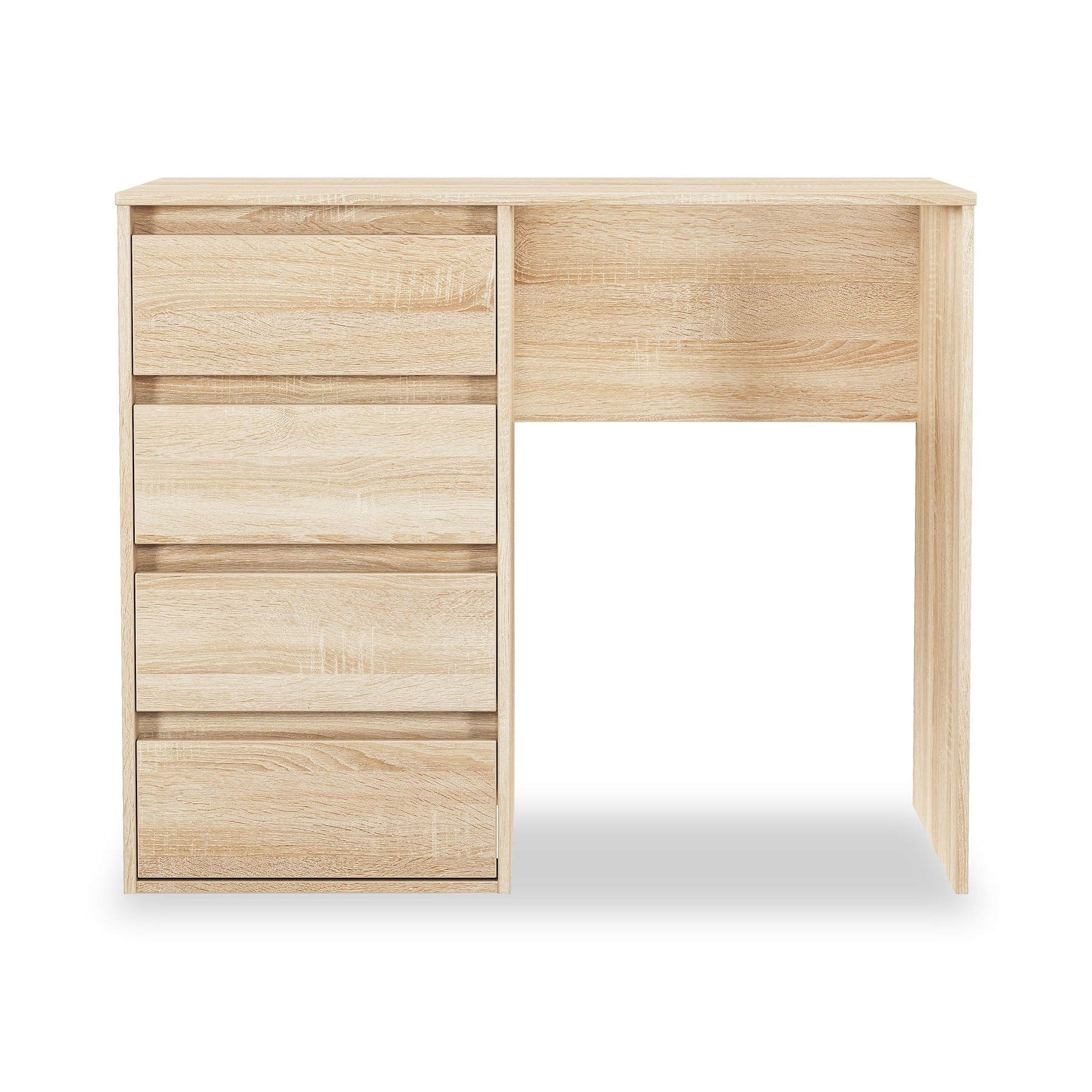 Axton 4 Drawer Dressing Table Oak from Roseland Furniture