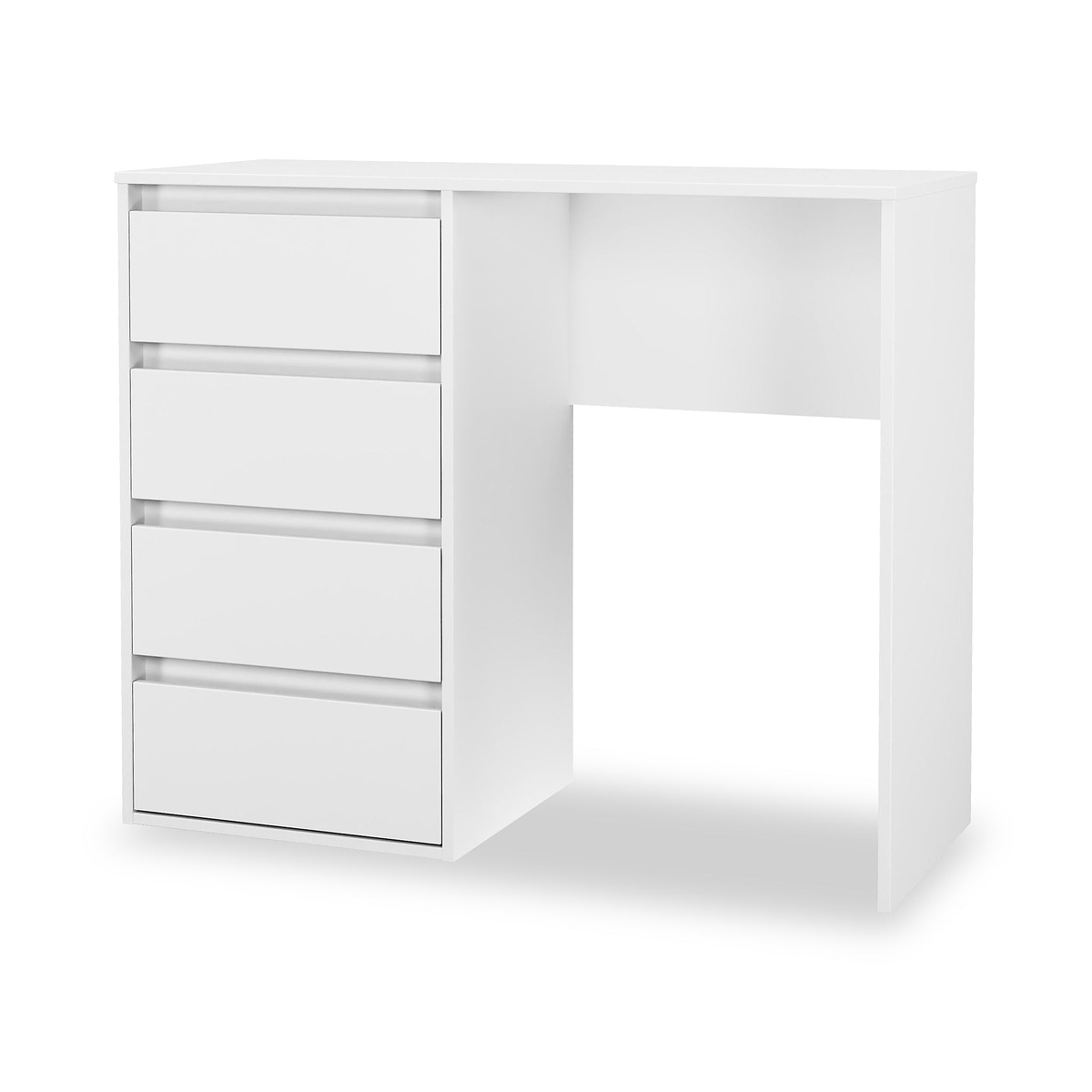 Axton 4 Drawer Dressing Table White Matt from Roseland Furniture