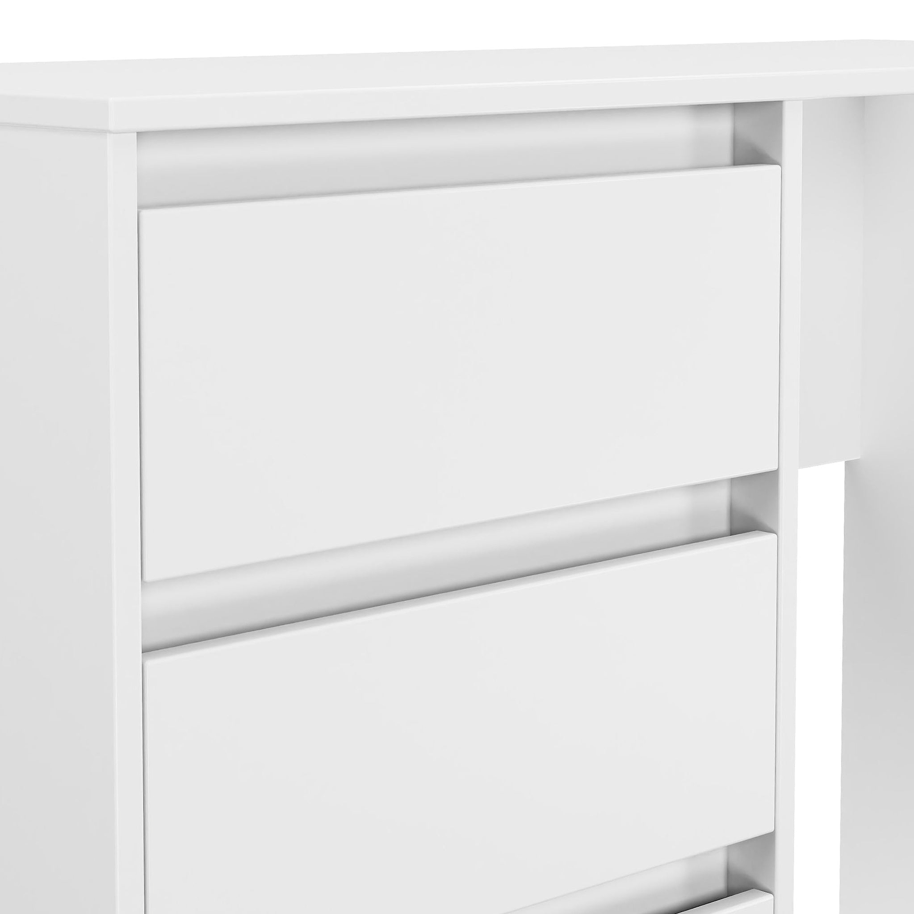 Axton 4 Drawer Dressing Table White Matt from Roseland Furniture