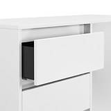 Axton 4 Drawer Dressing Table White Matt from Roseland Furniture