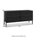 Axton 4 Drawer Low Storage Unit Black Ash from Roseland Furniture