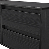 Axton 4 Drawer Low Storage Unit Black Ash from Roseland Furniture
