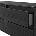 Axton 4 Drawer Low Storage Unit Black Ash from Roseland Furniture