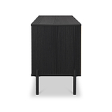 Axton 4 Drawer Low Storage Unit Black Ash from Roseland Furniture